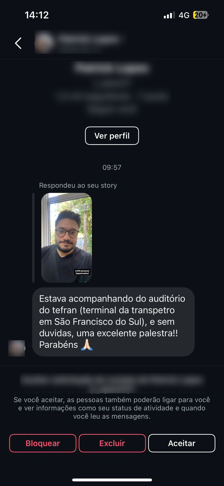 Depoimento de cliente satisfeito